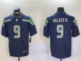 Nike Seattle Seahawks #9 Kenneth Walker III dark blue Color Rush Limited Jersey-BD