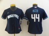 Women Chicago Cubs #44 Anthony Rizzo Nike Navy 2021 City Connect majestic baseball Jersey