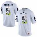 Custom Penn State #6 Andre Robinson white fashion college football jersey