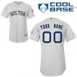 Boston Red Sox Personalized custom Grey MLB Jersey