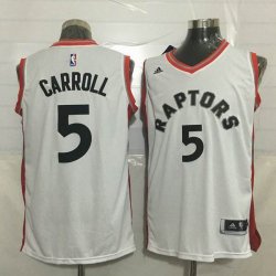 Toronto Raptors #5 DeMarre Carroll white Stitched NBA Jerseys