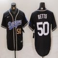 Nike Dodgers #50 Mookie Betts black majestic baseball Jersey-BD 01