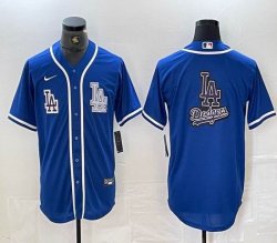 Nike Los Angeles Dodgers blank blue MLB baseball Jersey Joint name -BD 05