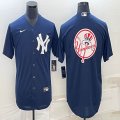 Nike New York Yankees blank blue majestic baseball Jerseys-BD