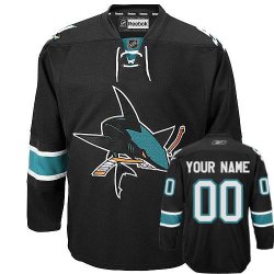 Reebok San Jose Sharks Customized Authentic Black Third Man NHL Jersey