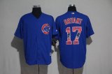 2017 Chicago Cubs #17 Kris Bryant blue mlb baseball jersey