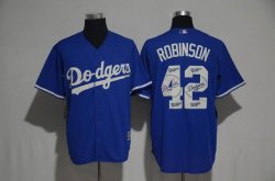 2017 Los Angeles Dodgers 42 Jackie Robinson blue Majestic baseball jerseys