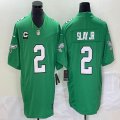 Nike Philadelphia Eagles #2 Slay Jr Green throwback Color Rush Limited Jersey C patch-BD