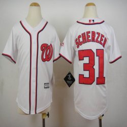 Youth washington nationals 31 Max Scherzer white mlb jersey