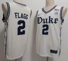 Duke Basketball # 2 Cooper Flagg white NCAA basketball Jerseys-XST 01