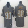 Nike Pittsburgh Steelers #90 T. J. Watt gray fashion Color Rush Limited Jersey