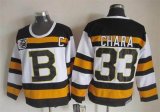 Boston Bruins 33 Zdeno Chara White throwback 75th Ice Hockey Jersey C patch