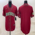 2023 World Cup Mexico red blank majestic baseball jerseys 05