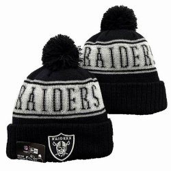 2024 Las Vegas Raiders black red NFL Sports Cuffed Knit Hats