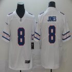 New York Giants #8 Daniel Jones white Color Rush Limited Jerseys with Sleeve label