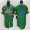 2023 World Cup Mexico #7 Julio Urias green red majestic baseball jerseys 161