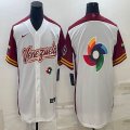 Majestic Venezuela Baseball blank White 2023 World Baseball Classic Replica Player Jersey 03