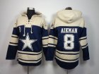 Nike Dallas Cowboys #8 Troy Aikman blue beige nfl Hooded Sweatshirt