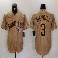 Nike San Diego Padres #3 Jackson Merrill yellow MLB Baseball jerseys 02