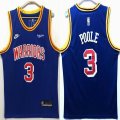 Nike Golden State Warriors #3 Poole blue throwback nba basketball jerseys -HL