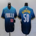 Nike Philadelphia Phillies #50 #50 Orion Kerkering skyblue majestic baseball jersey city version-BD 03