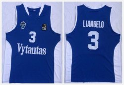 LiAngelo Ball #3 Lithuania Vytautas blue ncaa Basketball Jersey