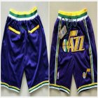 Utah Jazz Vintage Basketball Game NBA Shorts with pocket-FH