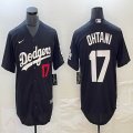 Los Angeles Dodgers #17 Shohei Ohtani Nike black majestic baseball Jersey