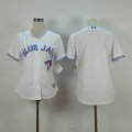 women Toronto Blue Jays blank white majestic baseball Jersey