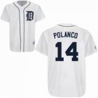 Detroit Tigers 14 P.Polanco white mlb jersey