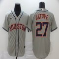 Nike Houston Astros Jose Altuve 27# gray majestic baseball jerseys