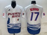 Puerto Rico Baseball #17 Jose Berrios White 2023 World Baseball Classic Replica Player Jersey 09