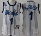 Orlando Magic #1 Tracy Mcgrady white throwback nba jersey