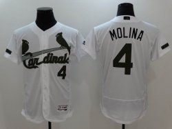 St.Louis Cardinals #4 Yadier Molina white Commemorative version Flexbase Authentic Collection Jersey