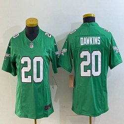 Women Nike Philadelphia Eagles #20 Brian Dawkins white throwback Color Rush Limited Jersey-BD 03