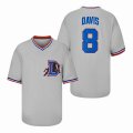 Crash Davis #8 Bull Durham gray Movie Baseball Jersey