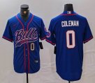 Nike Buffalo Bills #0 Keon Coleman blue baseball jersey Joint Name 01