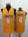 Los Angeless Lakers 8 Kobe Bryant yellow nba jerseys