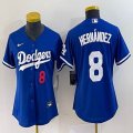 Youth Nike Los Angeles Dodgers #8 Enrique Hernandez blue majestic baseball jerseys