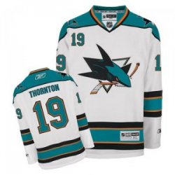 NHL San Jose Sharks #19 Joe Thornton white Jersey