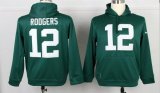 Green Bay Packers RODGERS 12 Green nike nfl Hooded Sweatshirt