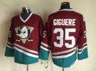 2015 Anaheim Ducks #35 Jean-Sebastien Giguere red green hockey jersey