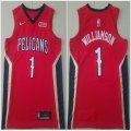 Nike New Orleans Pelicans #1 Zion Williamson red NBA basketball jerseys-TY