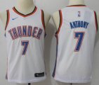 Youth Nike Oklahoma City Thunder #7 Carmelo Anthony Association White NBA Jersey