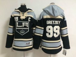 Youth Los Angeles Kings 99# Wayne Gretzky black NHL Hooded Sweatshirt