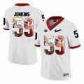 Georgia Bulldogs #59 Jordan Jenkins white fashion college football jersey