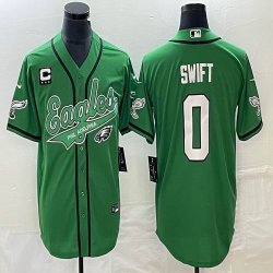 Nike Philadelphia Eagles #0 Swift Green baseball jerseys Joint name C patch-BD 01