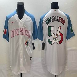 2023 World Cup Mexico #56 Randy Arozarena white skyblue majestic baseball jerseys 53