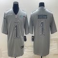 2023 super bowl Nike Philadelphia Eagles #1 Jalen Hurts gray Color Rush Limited Jersey