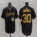 Nike Pittsburgh Pirates #30 Paul Skenes black majestic baseball jerseys 03